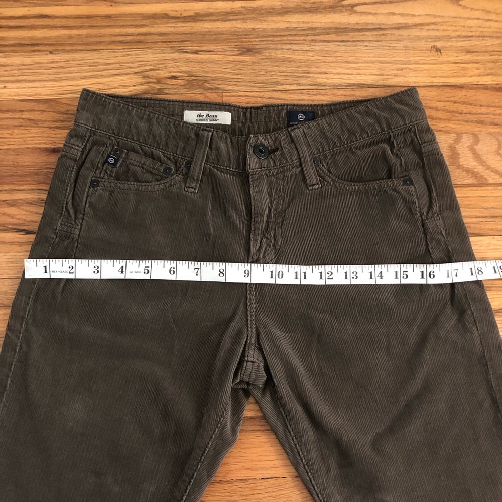 Unworn AG The Beau Slouchy Skinny straight cords pants corduroy brown 25 - Picture 7 of 14